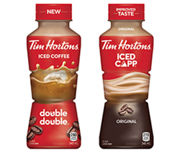Tim Hortons is expanding its ready-to-drink offerings with new Iced Coffee flavours, including Double Double™  and regular Flavours, as well as a variety of relaunched Iced Capp® flavours, including Original, Vanilla and Mocha. (CNW Group/Tim Hortons)