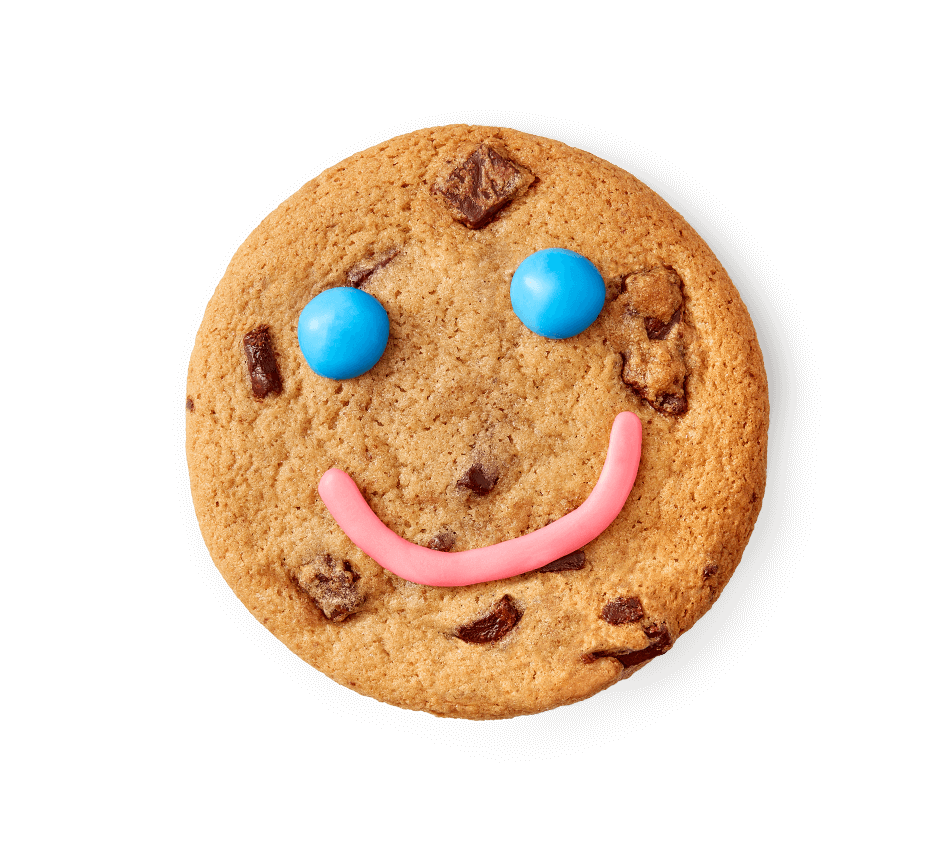 Smile Cookie being eaten to reveal its price