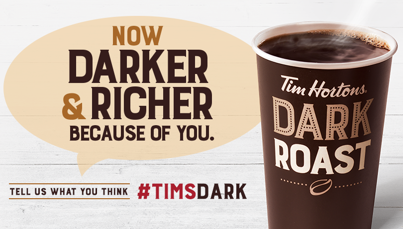 New Tim Horton's Dark Roast Coffee