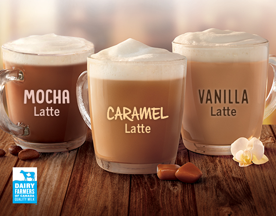 Mocha Latte, Caramel Latte, Vanilla Latte - Dairy Farmers of Canada